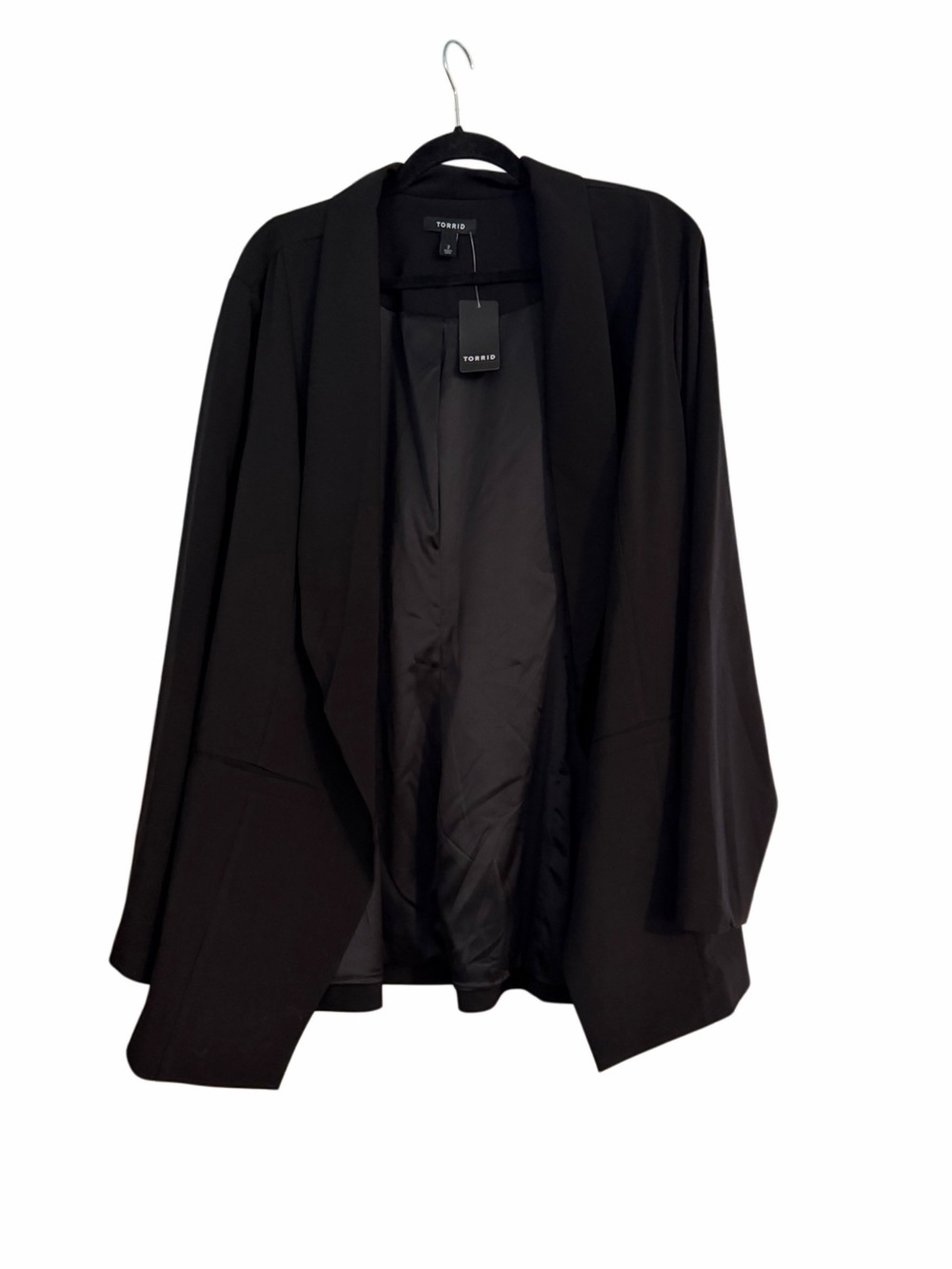 Torrid Black Longline Crepe Blazer